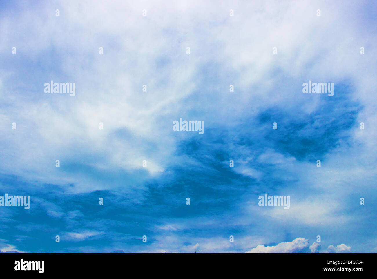 himmelblauen Hintergrund Stockfoto
