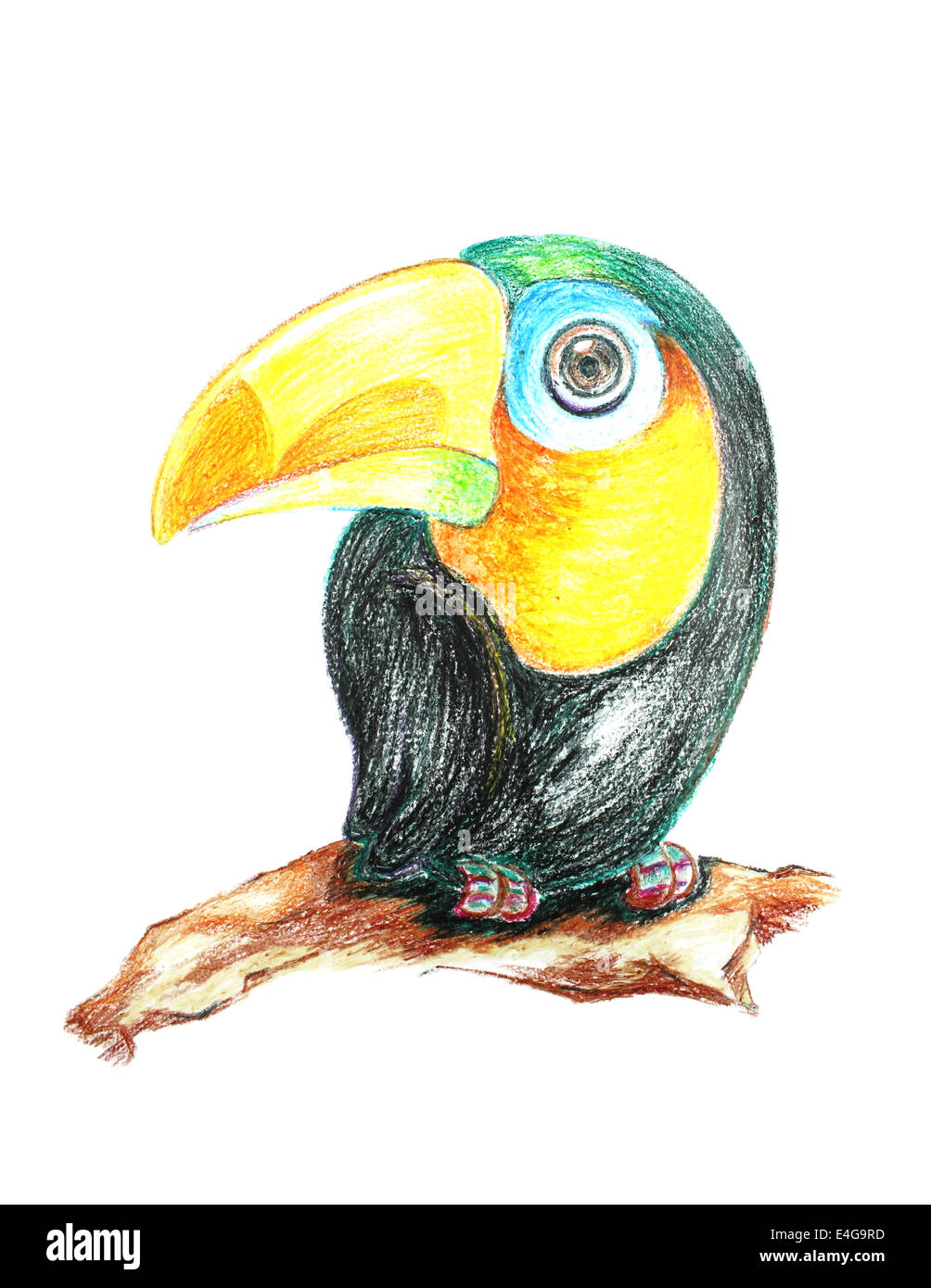 Bunte Papagei Gemälde Stockfoto