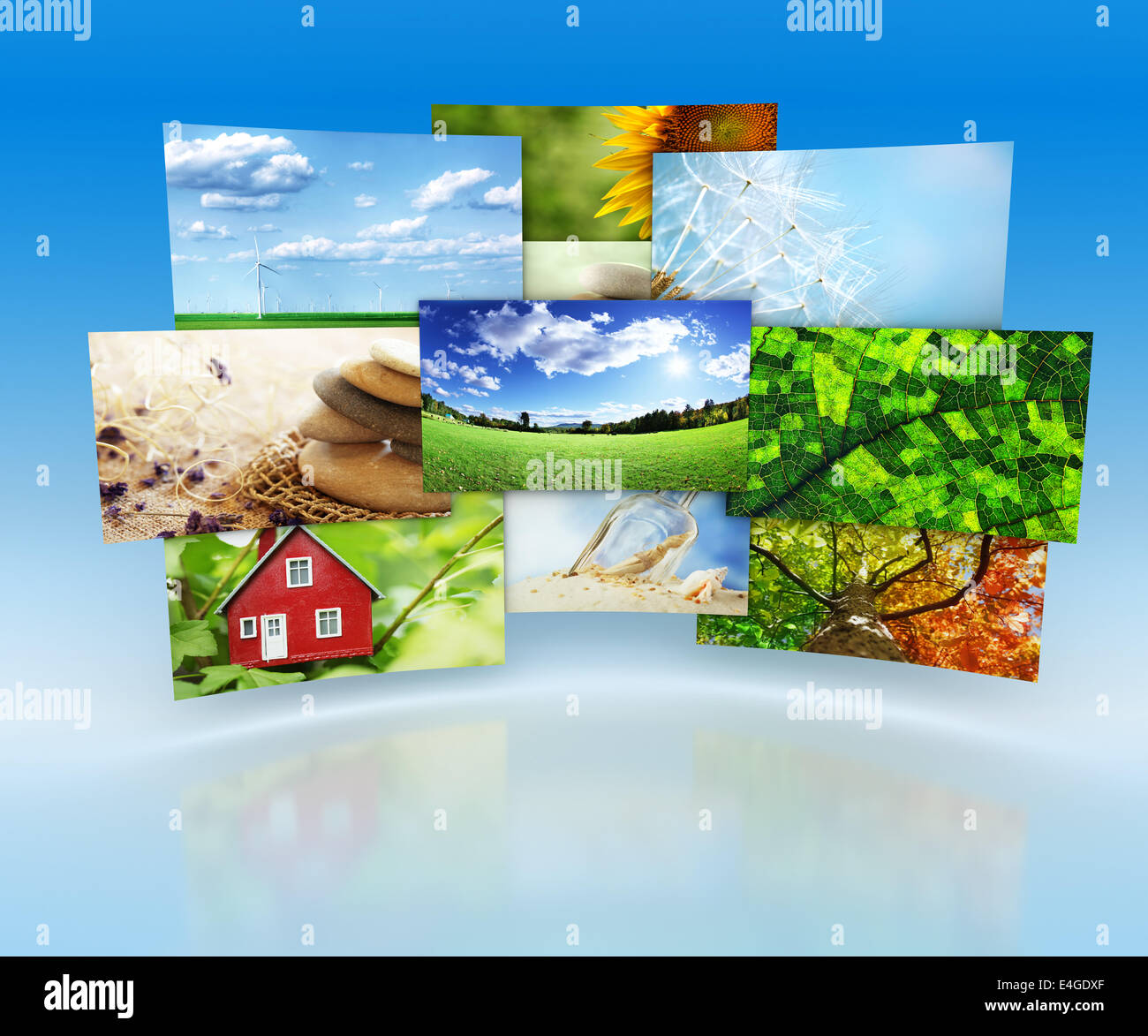 Sammlung von Bildern Stockfoto