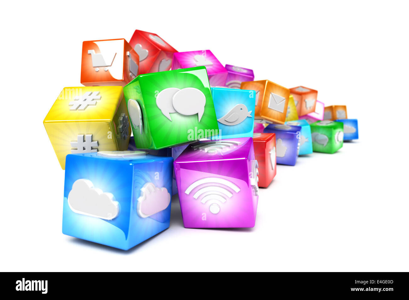 Social-Media-Hintergrund Stockfoto