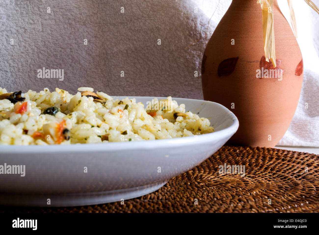 Meeresfrüchte-risotto Stockfoto