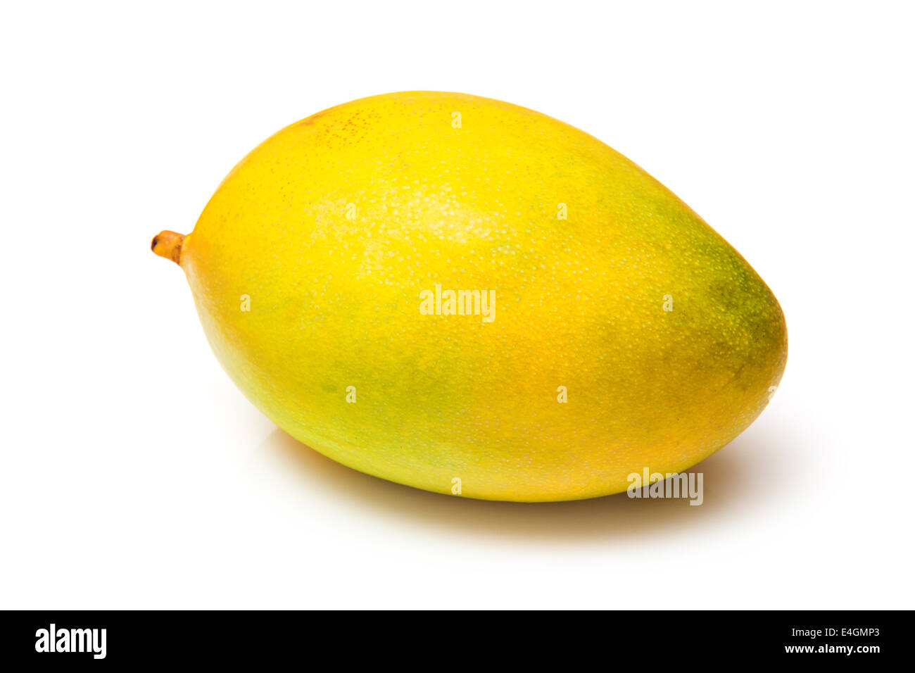 Frische Mango-Frucht isoliert auf einem weißen Studio-Hintergrund. Stockfoto