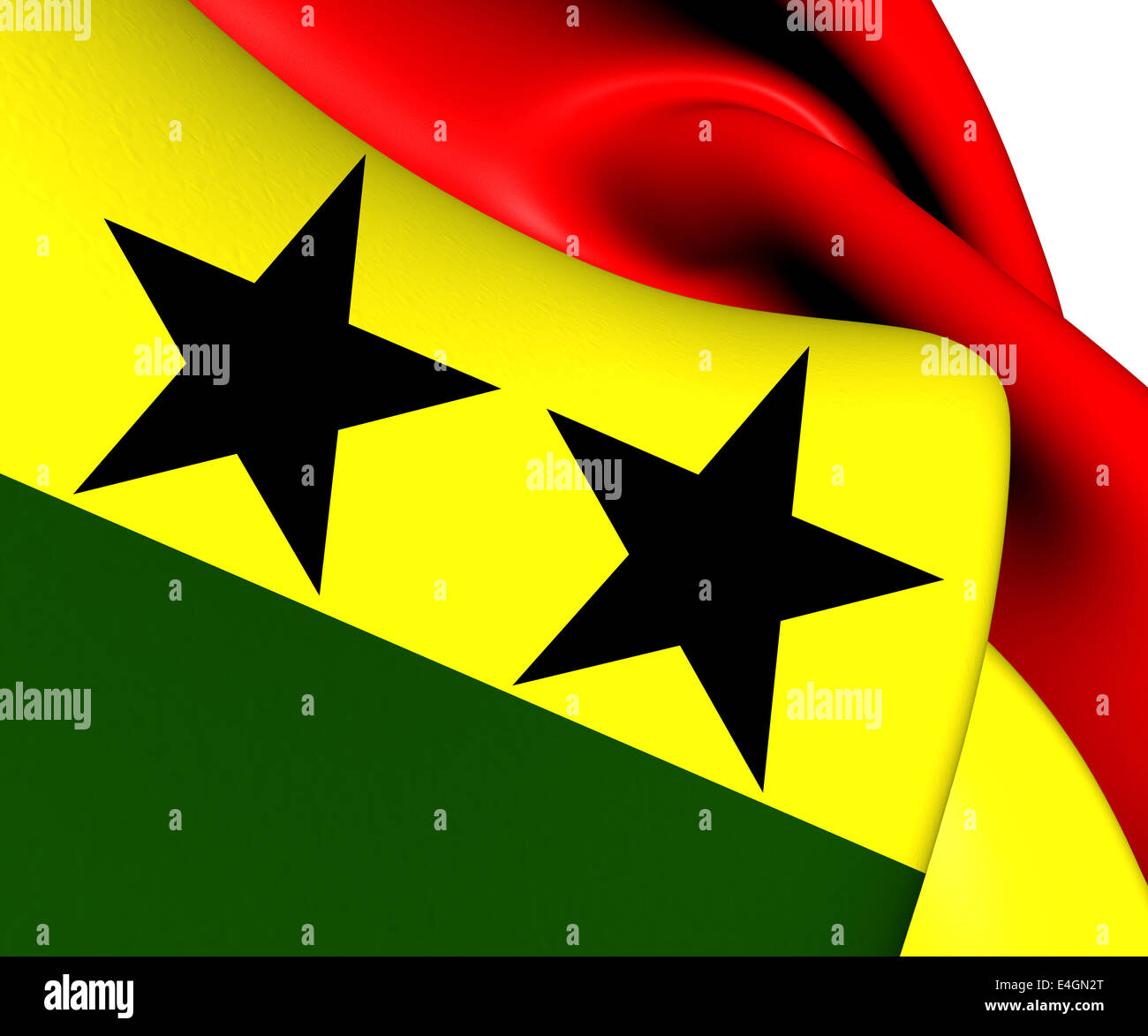 Der Afrikanischen Union Flag (1958-1961) ist. Hautnah. Stockfoto