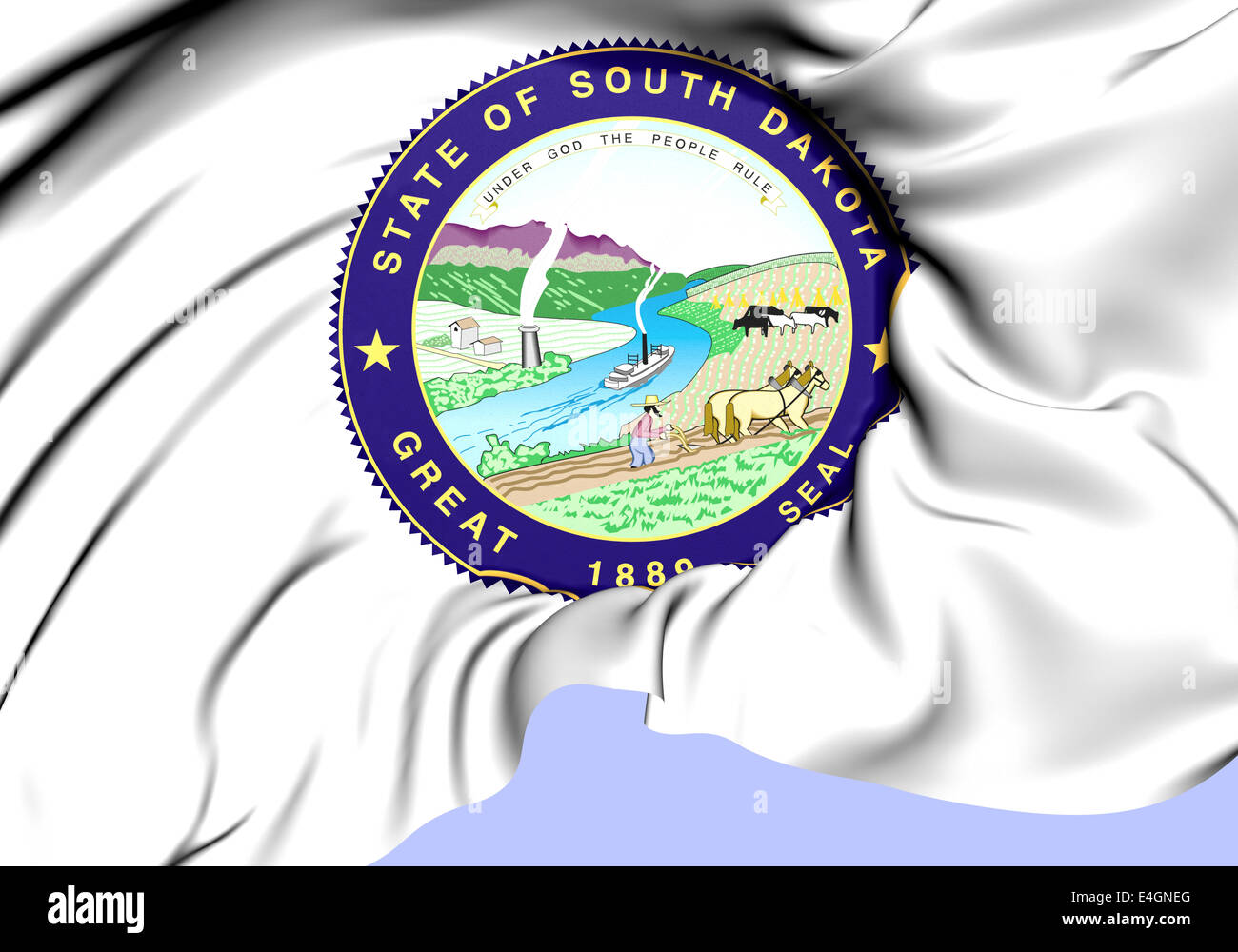 Staatliche Siegel von South Dakota, USA. Hautnah. Stockfoto