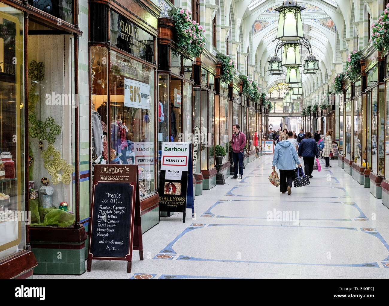 Die Royal Arcade in Norwich. Stockfoto