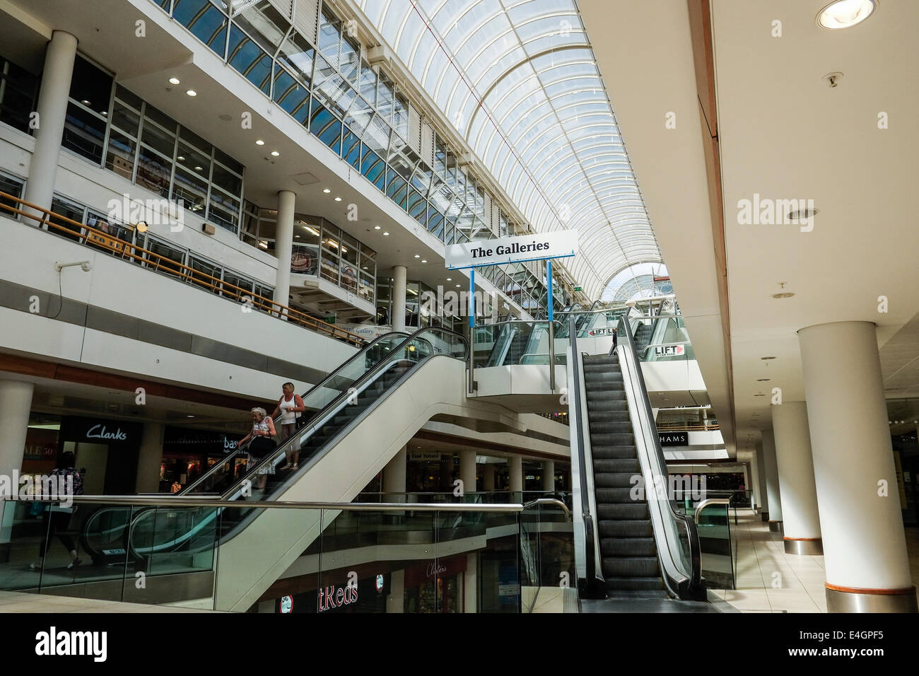 Das Innere des Eastgate Shopping Centers in Basildon. Stockfoto
