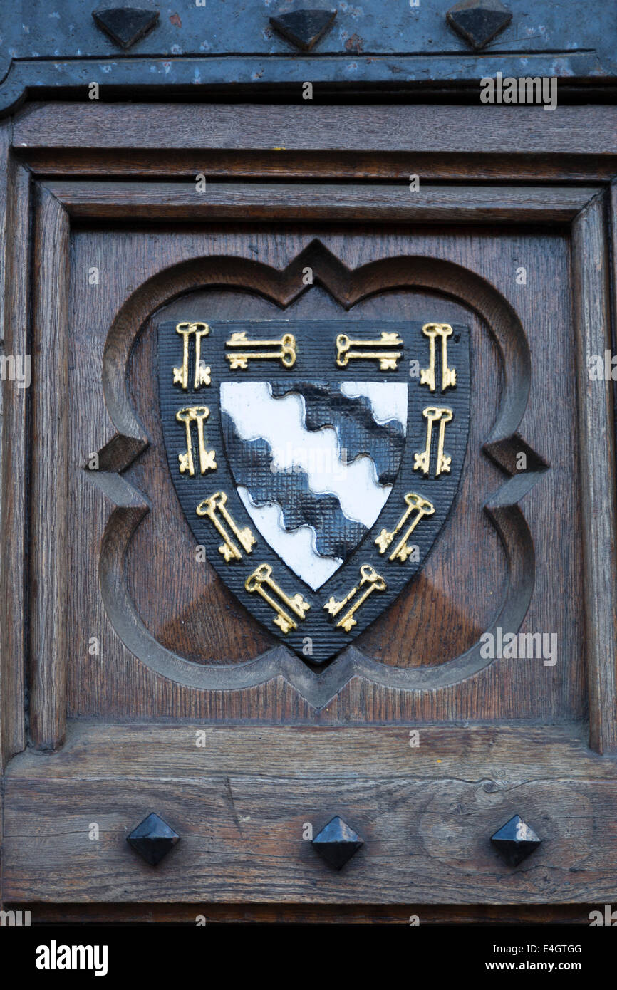 UK, Oxford, University of Exeter College Blazer Abzeichen / Wappen. Stockfoto
