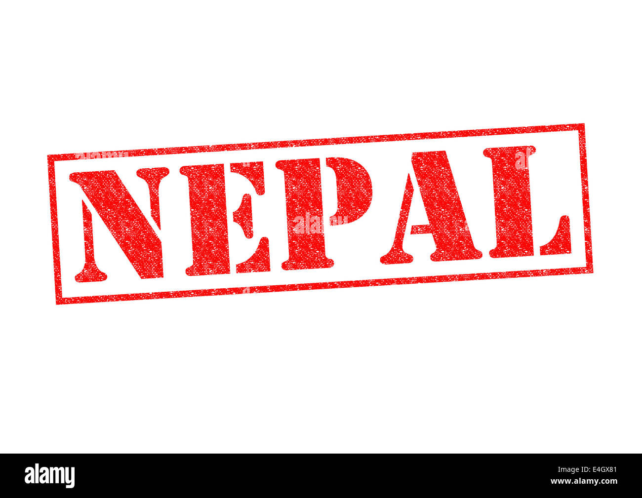 NEPAL-Stempel auf einem weißen Hintergrund. Stockfoto