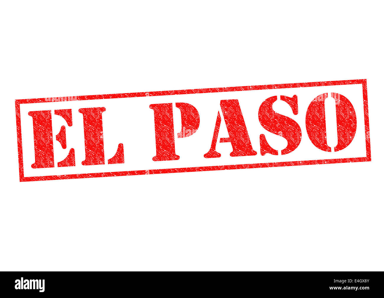 EL PASO Stempel auf einem weißen Hintergrund. Stockfoto