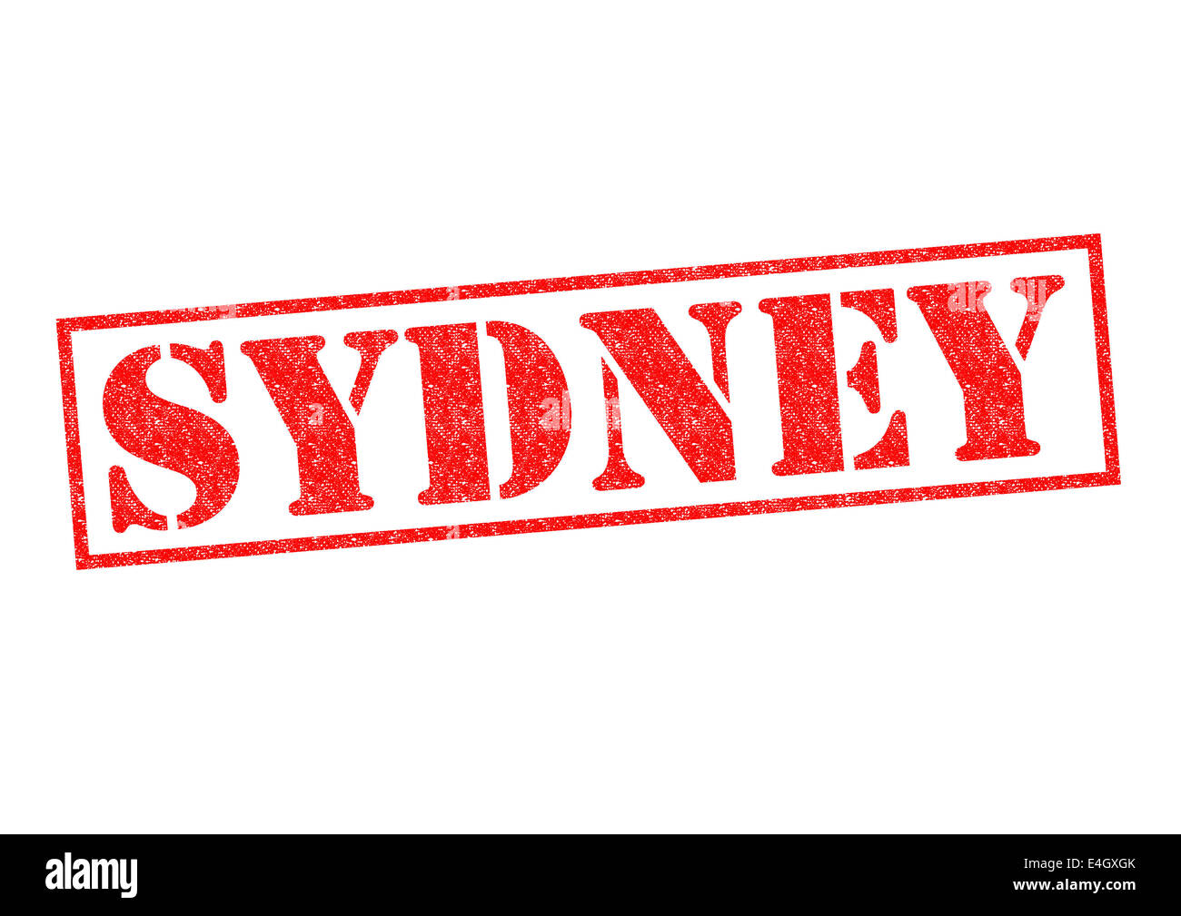 SYDNEY-Stempel auf einem weißen Hintergrund. Stockfoto
