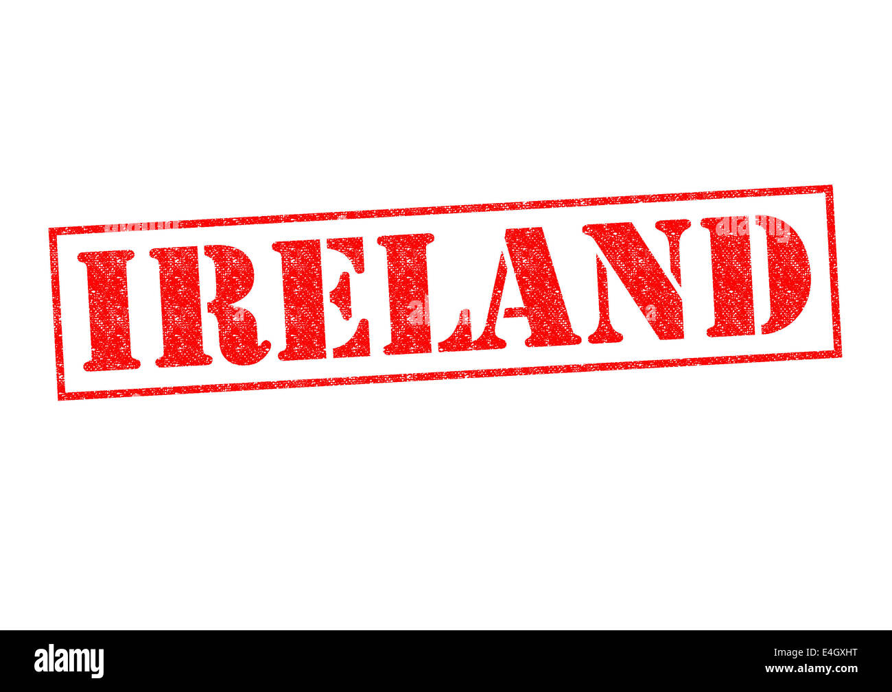 Irland-Stempel auf einem weißen Hintergrund. Stockfoto