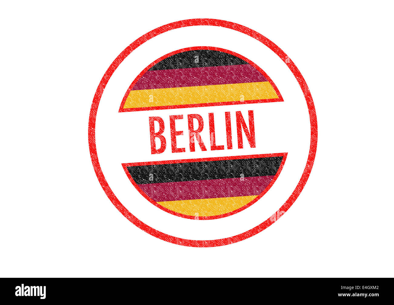 Reisepass-Stil BERLIN Stempel auf einem weißen Hintergrund. Stockfoto