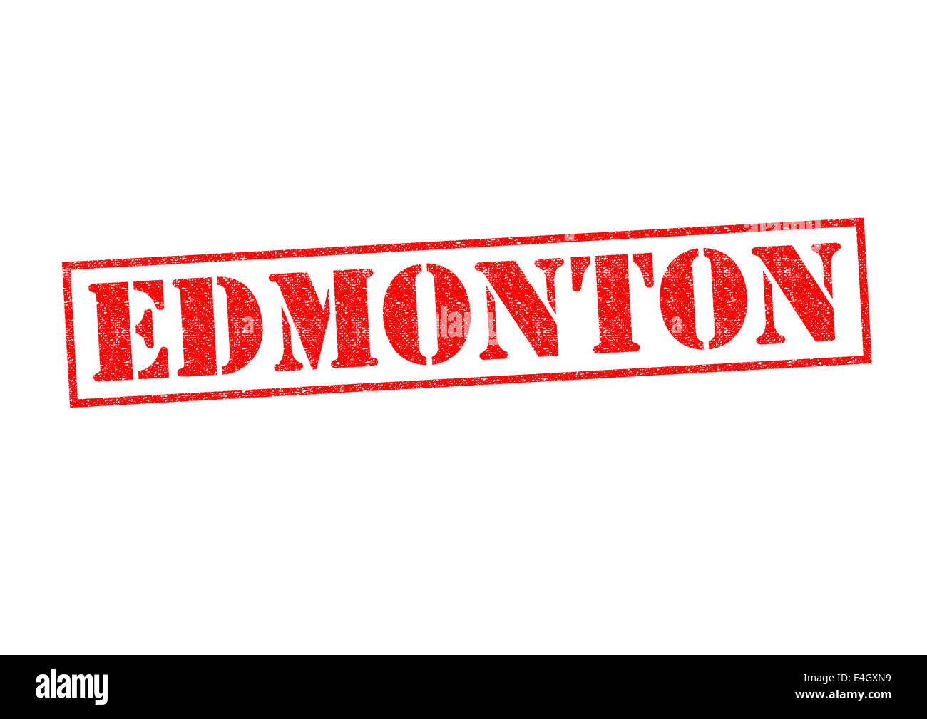 EDMONTON-Stempel auf einem weißen Hintergrund. Stockfoto