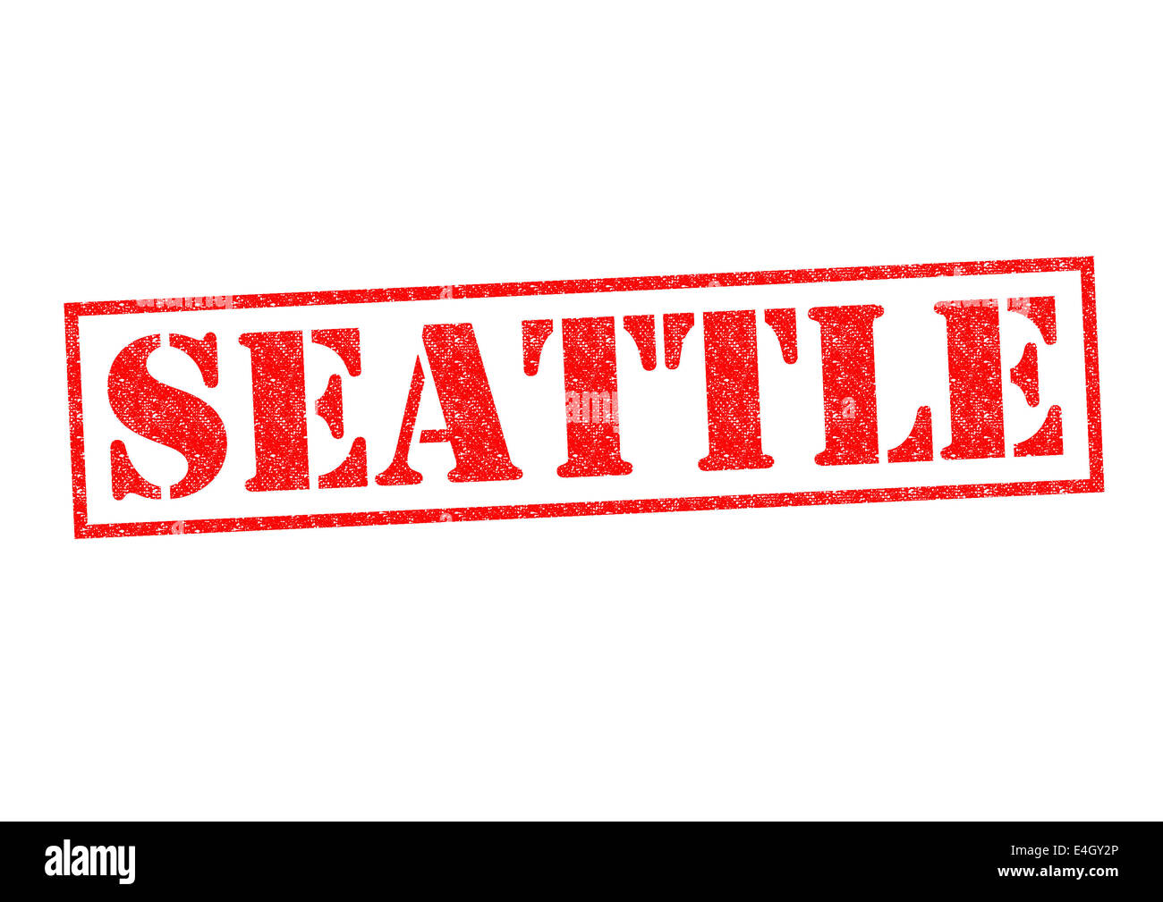 SEATTLE-Stempel auf einem weißen Hintergrund. Stockfoto