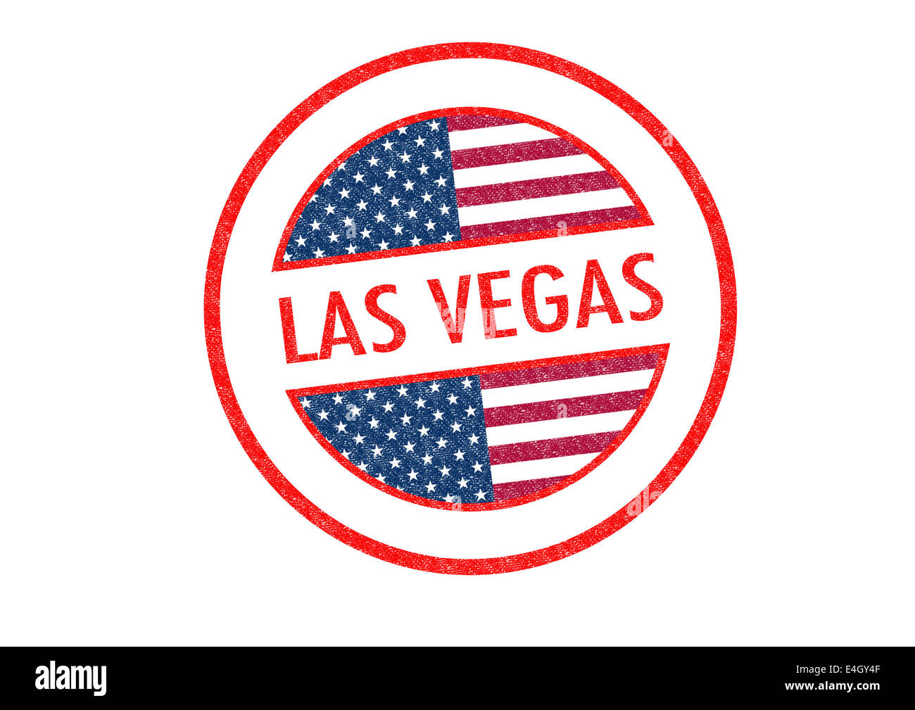 Reisepass-Stil LAS VEGAS Stempel auf einem weißen Hintergrund. Stockfoto
