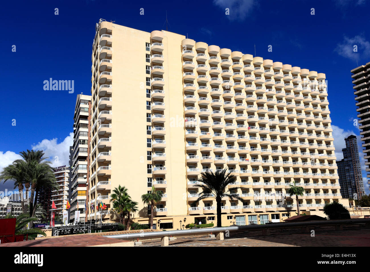 Äußere Sol Pelicanos, Ocas Hotel Benidorm resort Costa Blanca Valencia Provinz Spanien Europa Stockfoto
