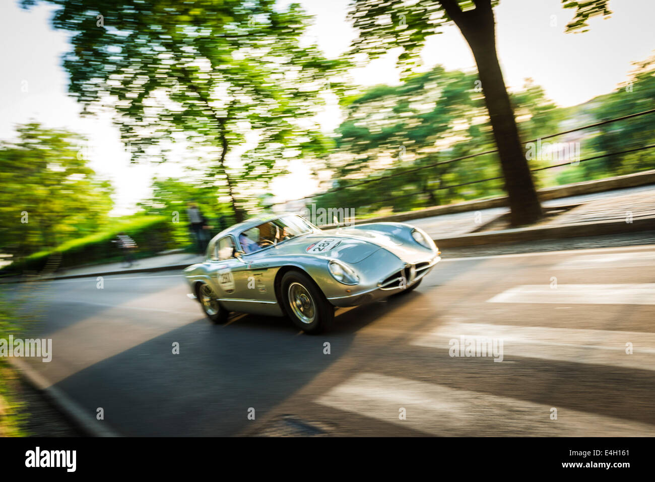 Alfa Romeo 2000 Sportiva von 1954 an Mille Miglia - Oldtimer-Rennen, Brescia, Italien 2014 Stockfoto