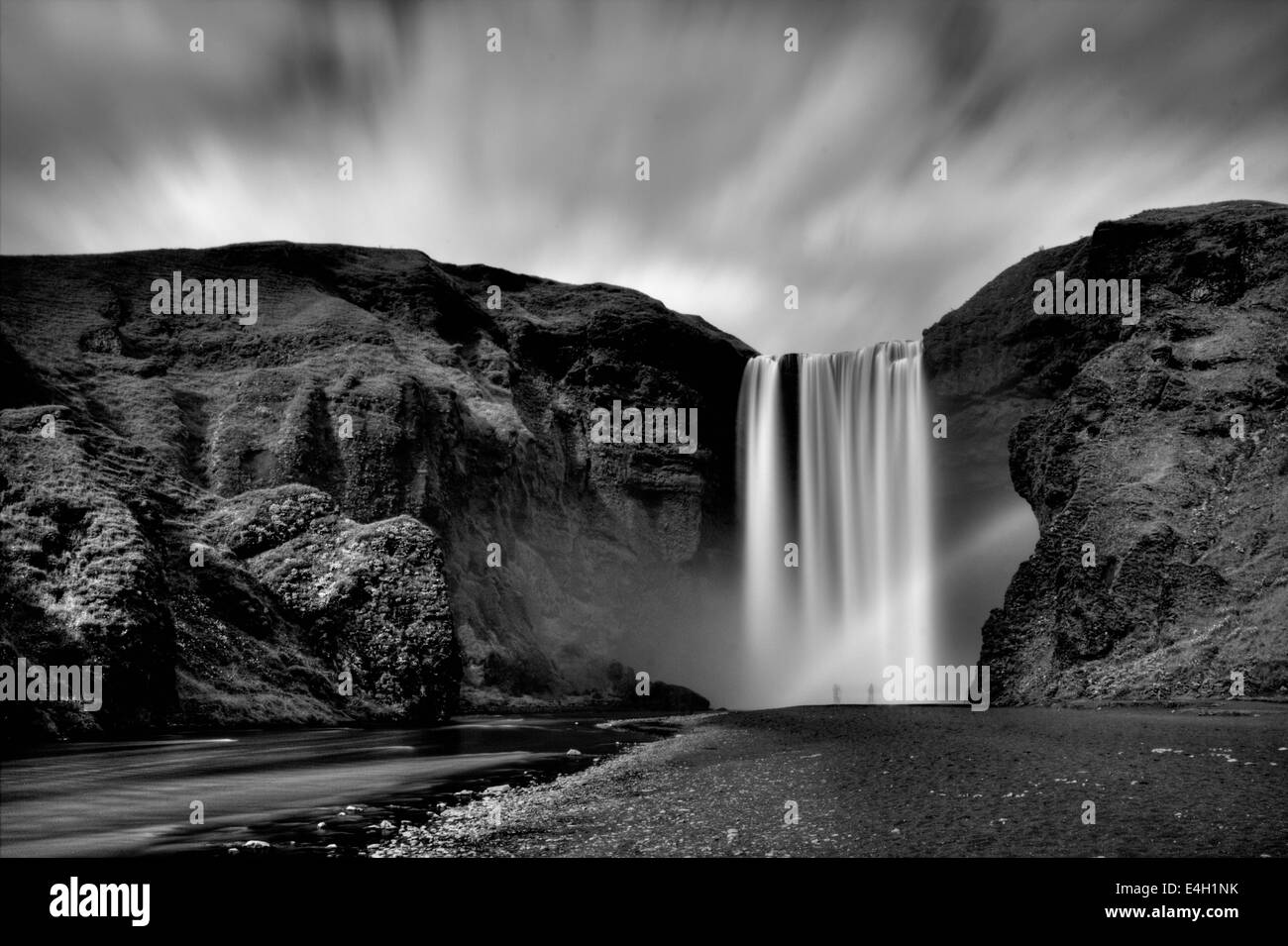 Skogafoss Wasserfall Stockfoto