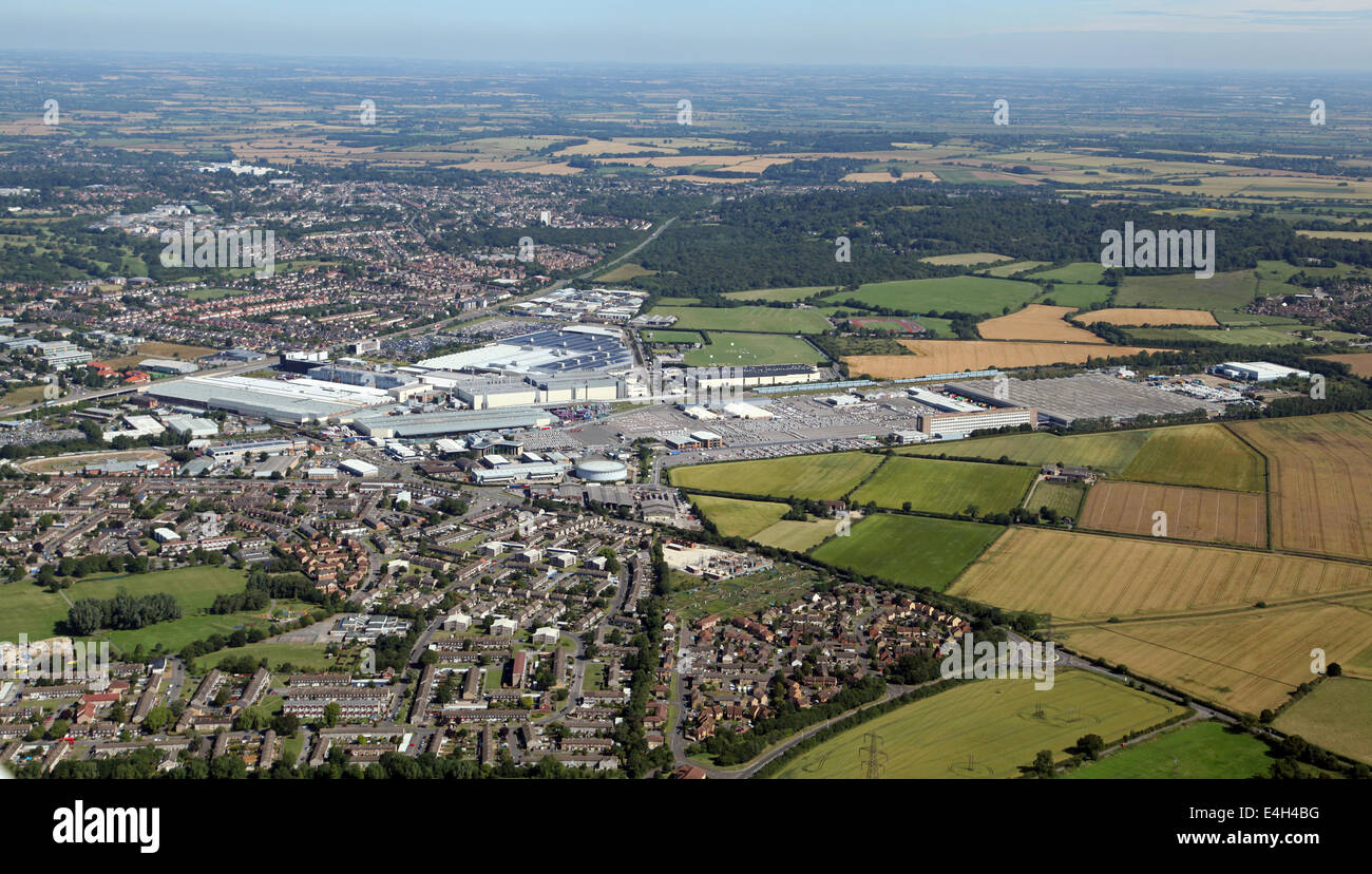 Luftbild von der Mini Auto Herstellungsfabrik bei Cowley in Oxford, Großbritannien Stockfoto