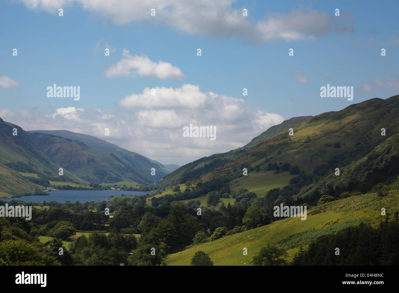 Tal-y-Llyn Pass zwischen Ortszentrum und Corris, Nord-Wales, wie von der A487 Straße zu sehen. Stockfoto