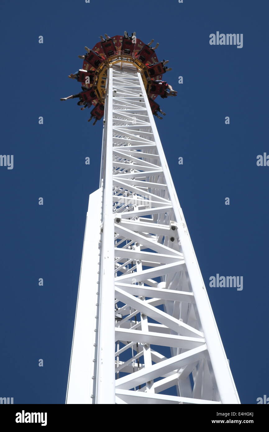 die beängstigend Haar Raiser ritten Sydneys Lunapark, Sydney, Australien Stockfoto