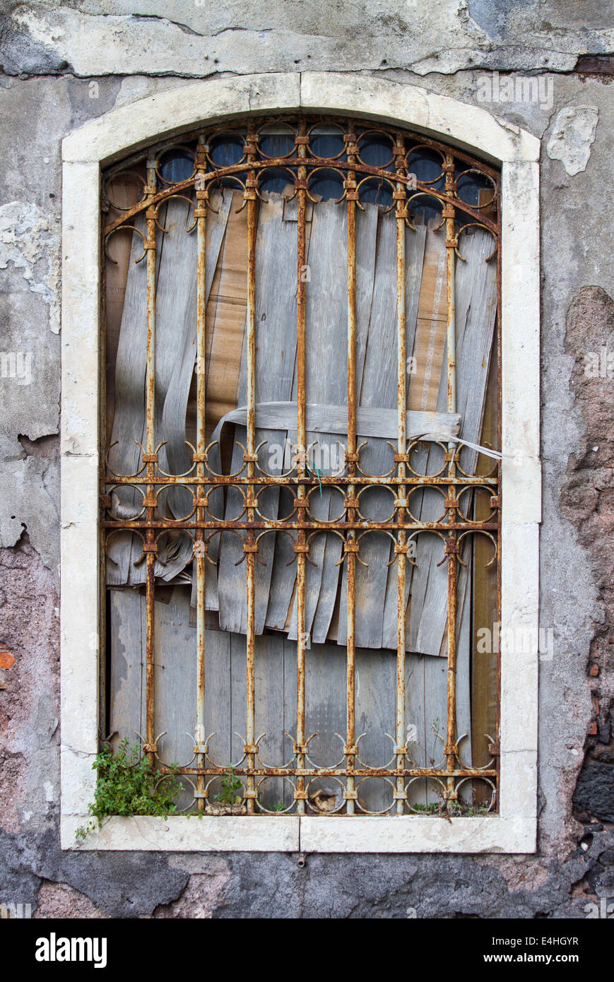 Alten sizilianischen Fenster Stockfoto