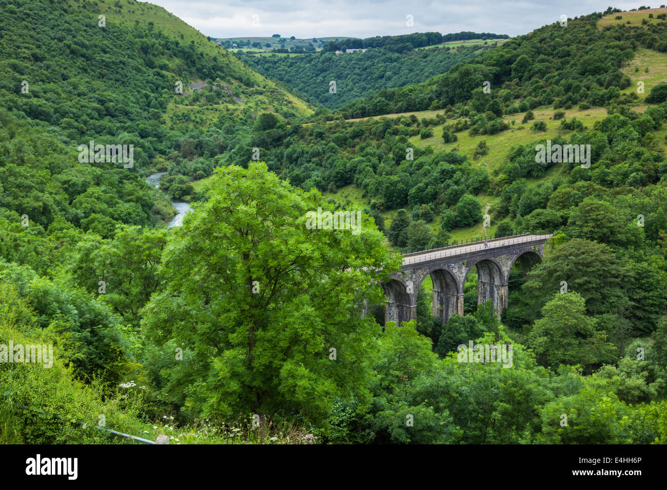 Viadukt in Monsal Dale Stockfoto