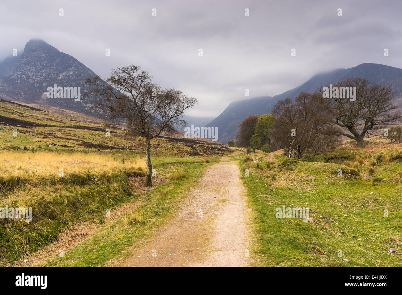 Der Weg zum Glenn Sannox Stockfoto