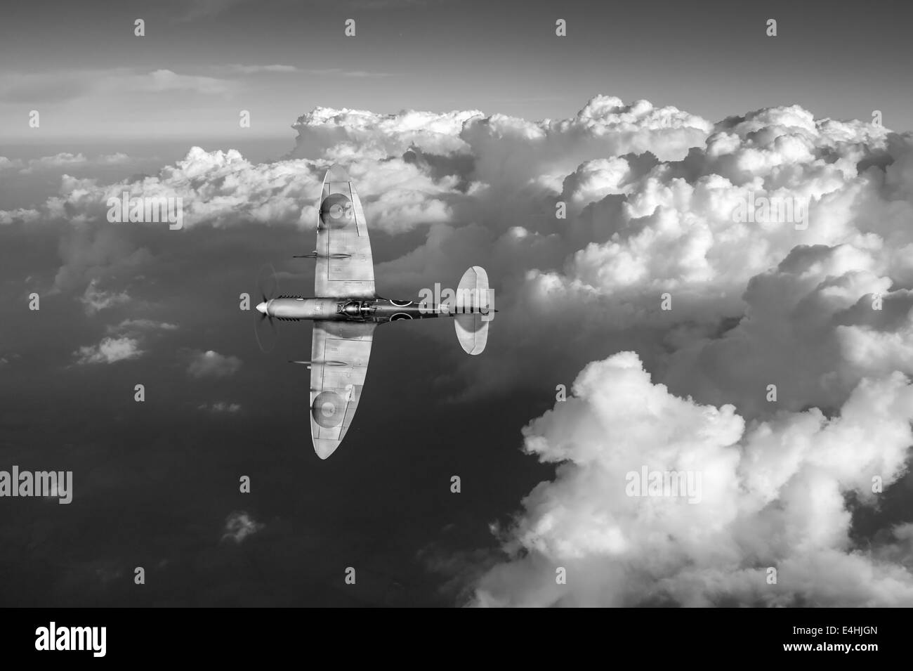 Königliche Luftwaffe WWII Kämpfer 'Ace' James Edgar "Johnnie" Johnson flog die Spitfire Mk IX EN398 während 1943. Stockfoto