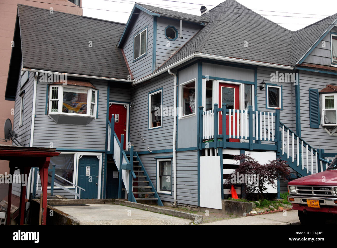 Wohnungsbau in Juneau, Alaska Stockfoto