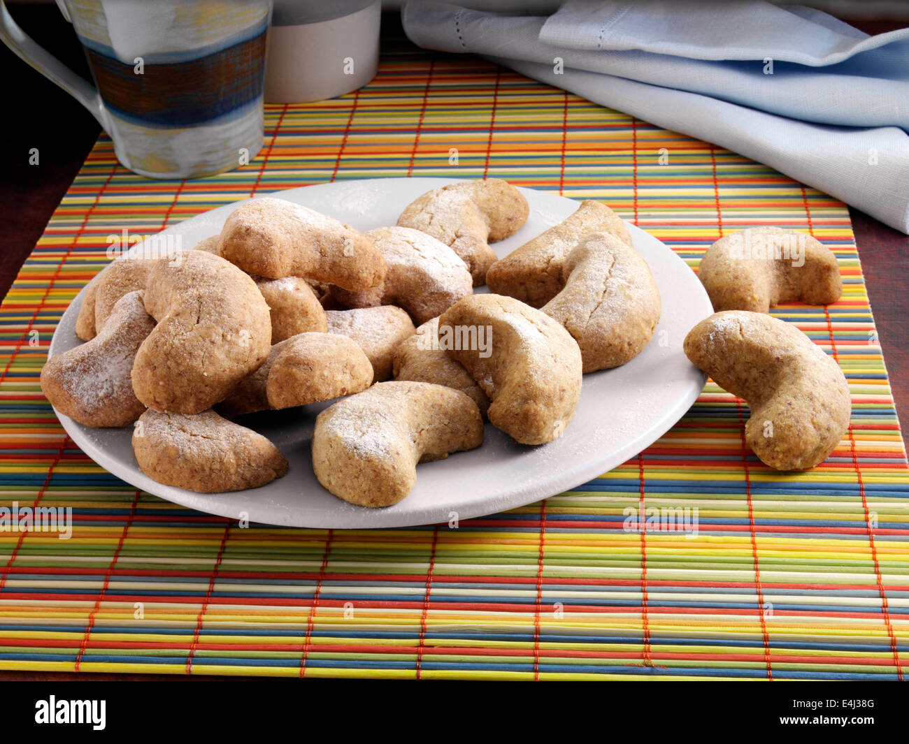 Nuss-Halbmonde American cookies Stockfoto