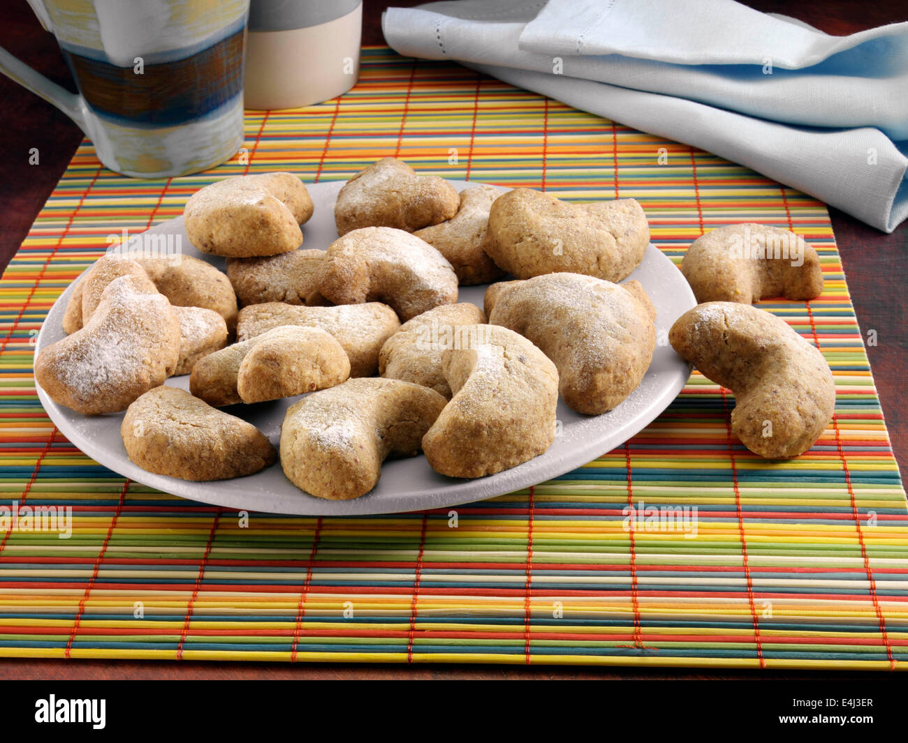 Nuss-Halbmonde American cookies Stockfoto