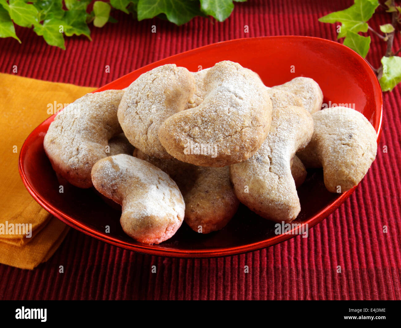 Nuss-Halbmonde American cookies Stockfoto