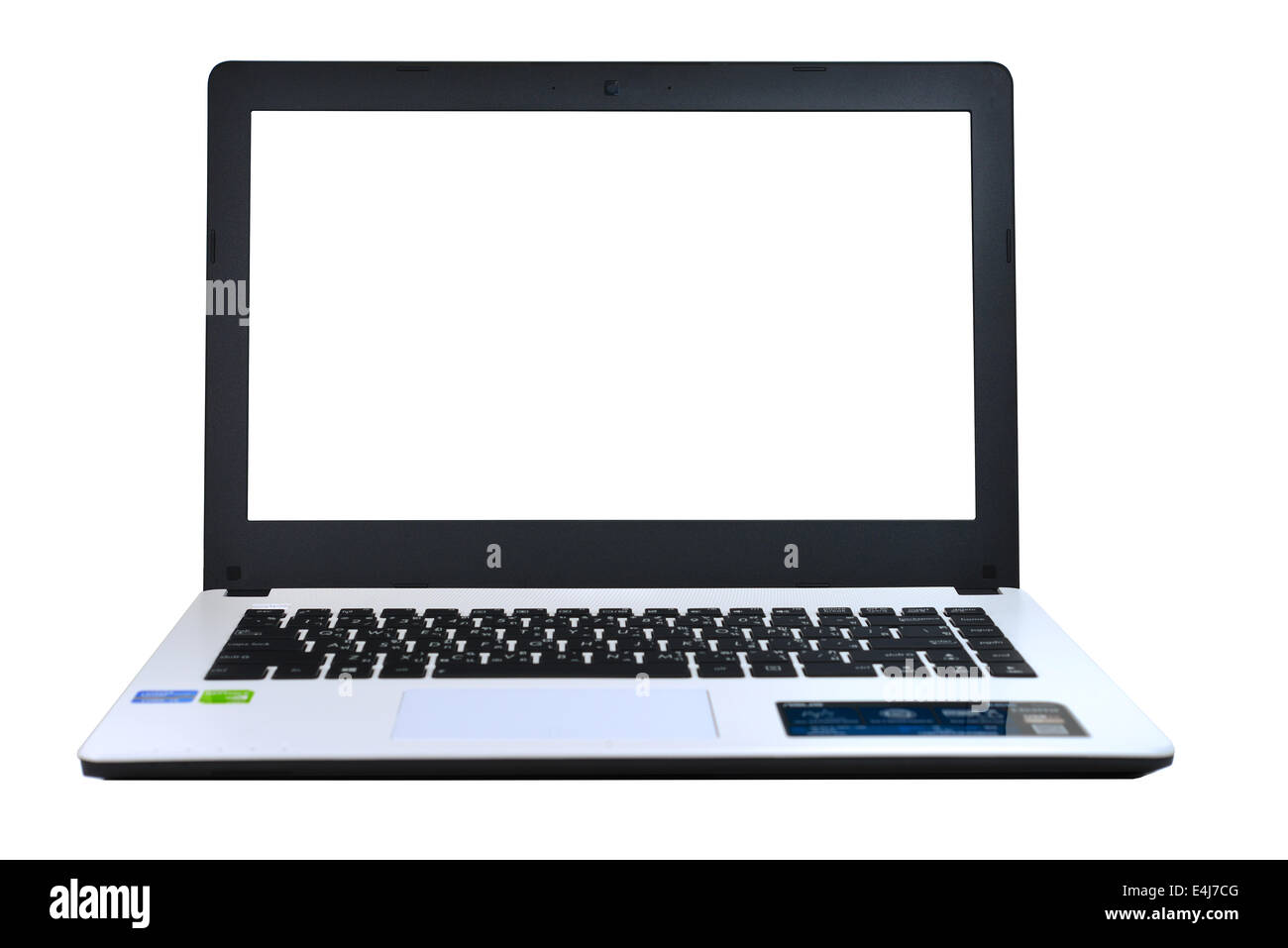 Laptop, isoliert Stockfoto