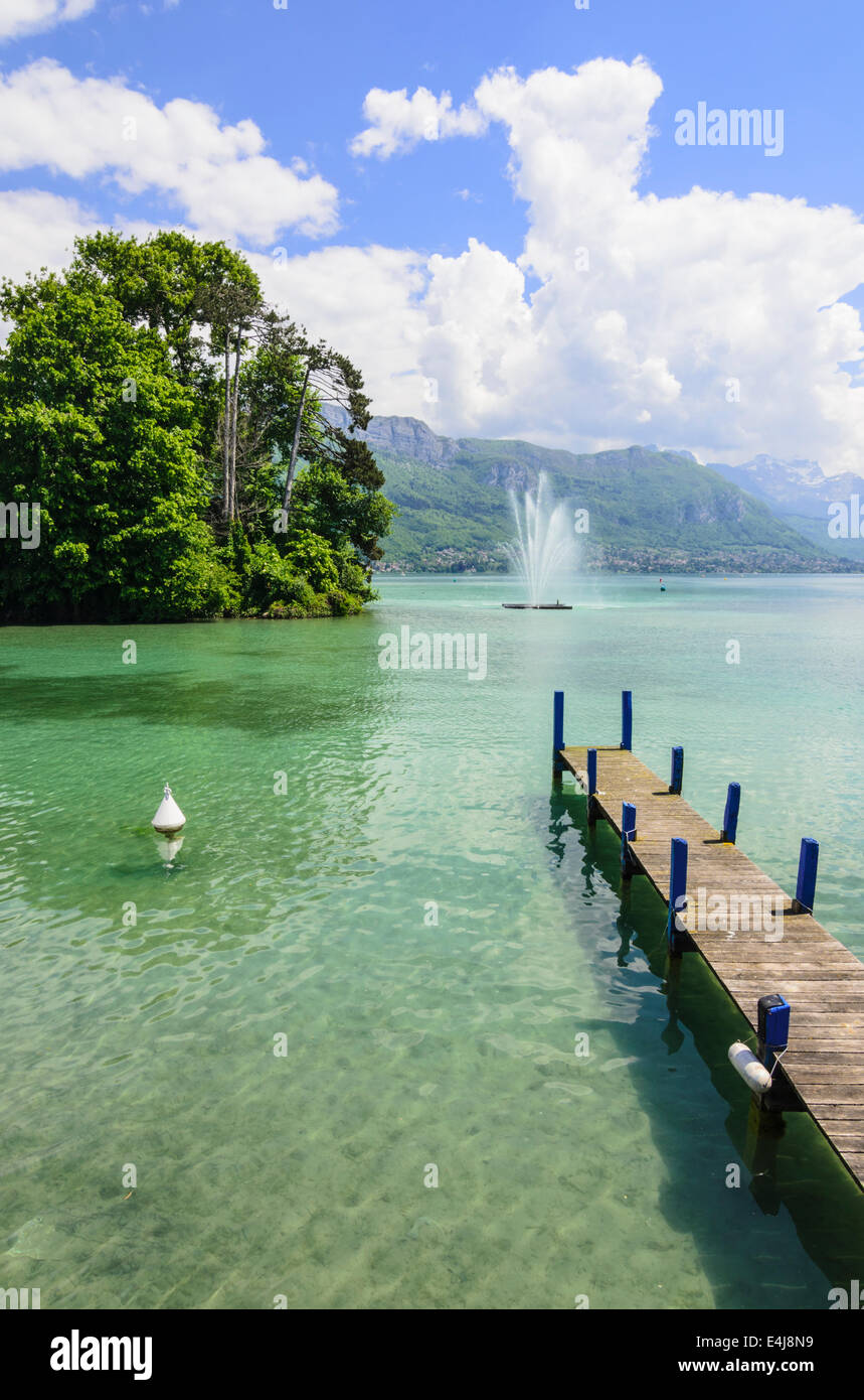 Lac d ' Annecy Ansichten, Annecy, Haute-Savoie, Rhône-Alpes, Frankreich Stockfoto