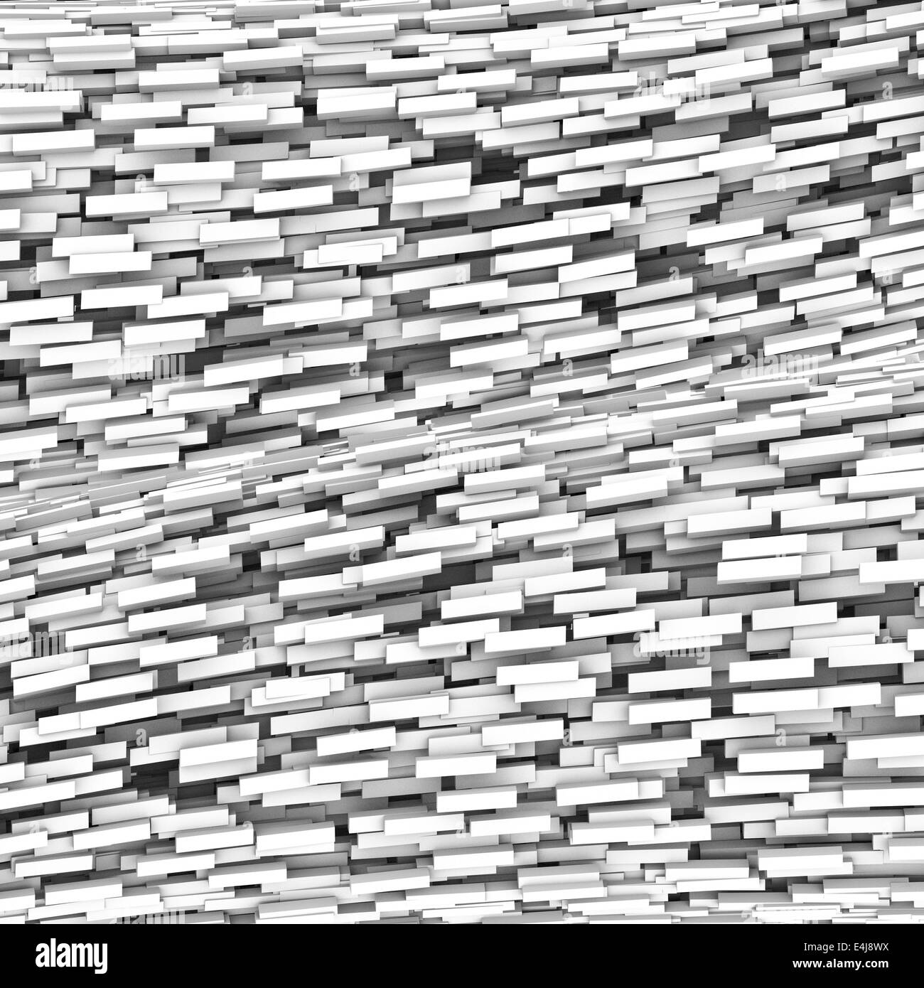 abstrakt 3d Welle weiß rechteckig Stockfoto