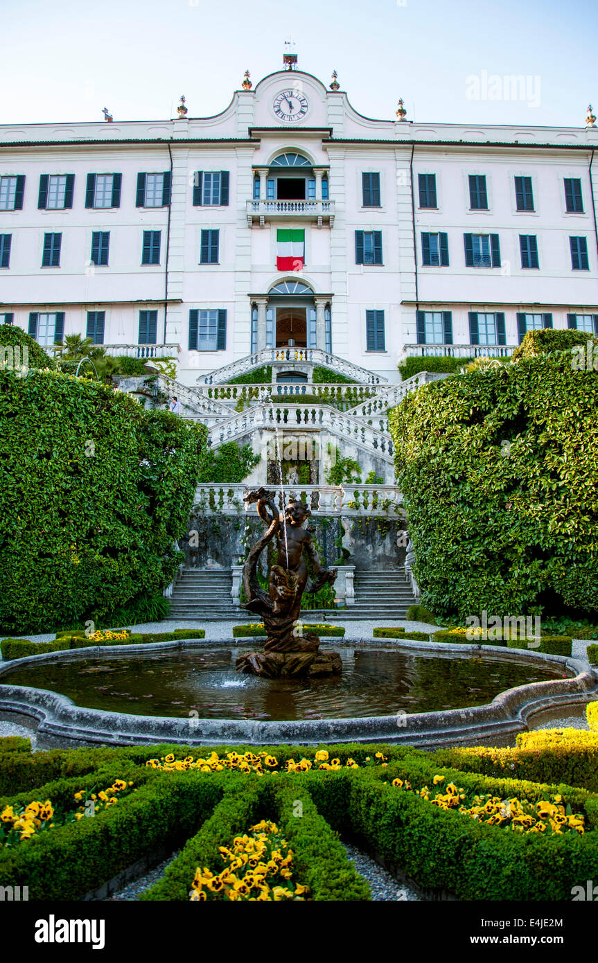 Gärten der Villa Carlotta und Haus in Tremezzo am Comer See Italien