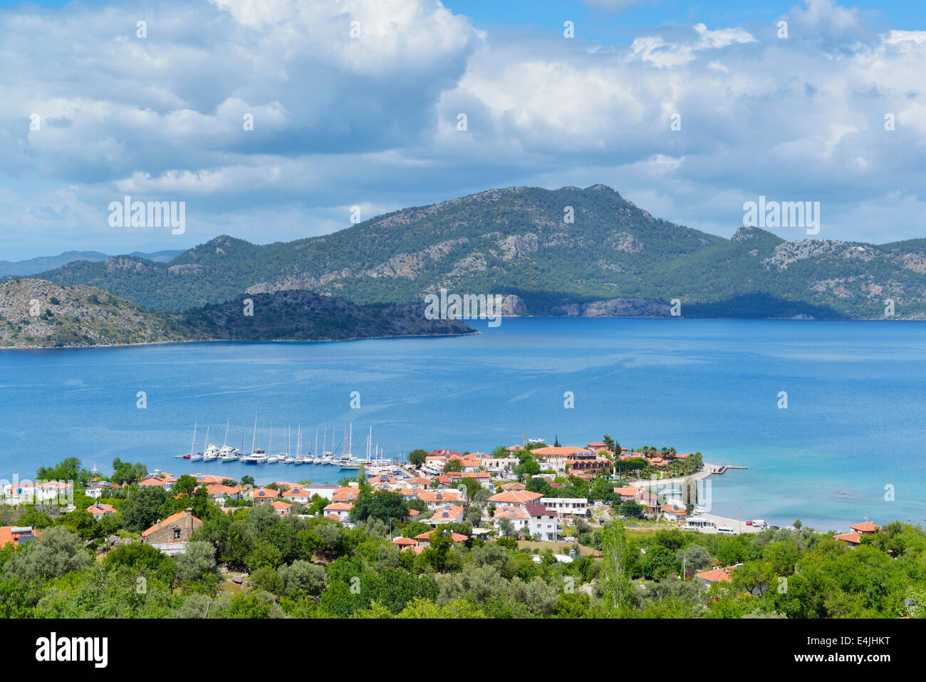 Selimiye Dorf, Hafen und Bucht, Ägäis Türkei 140501 61282 Stockfoto