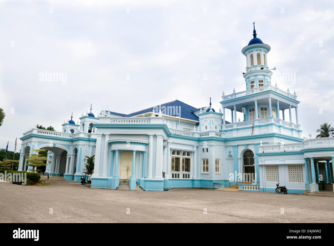 Sultan Ibrahim Jamek Moschee in Muar, Malaysia. Architektur dieser Moschee haben starken britischen Einfluss Stockfoto