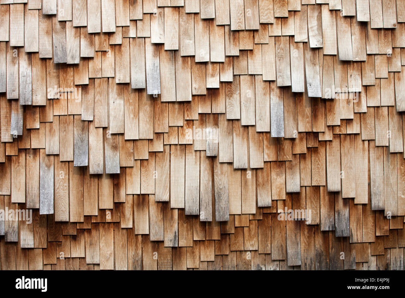 Verwitterte Holzschindeln Textur Stockfoto