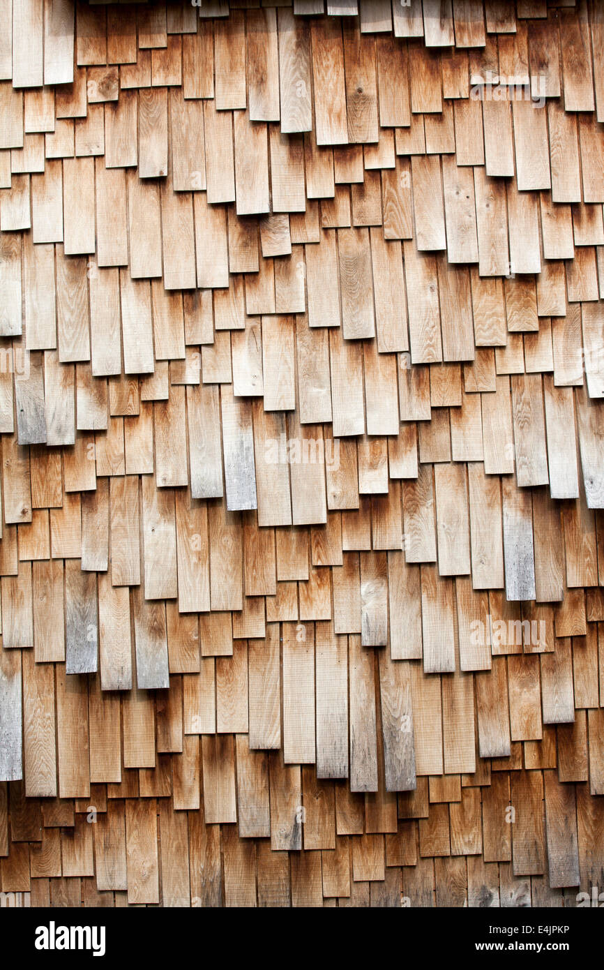 Verwitterte Holzschindeln Textur Stockfoto