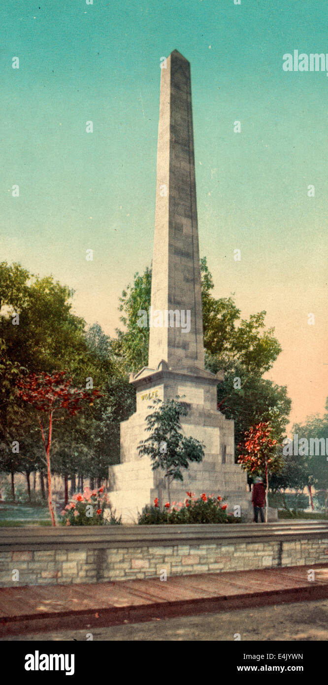 Wolfe und Montcalm Denkmal, Quebec, Kanada, 1901 Stockfoto