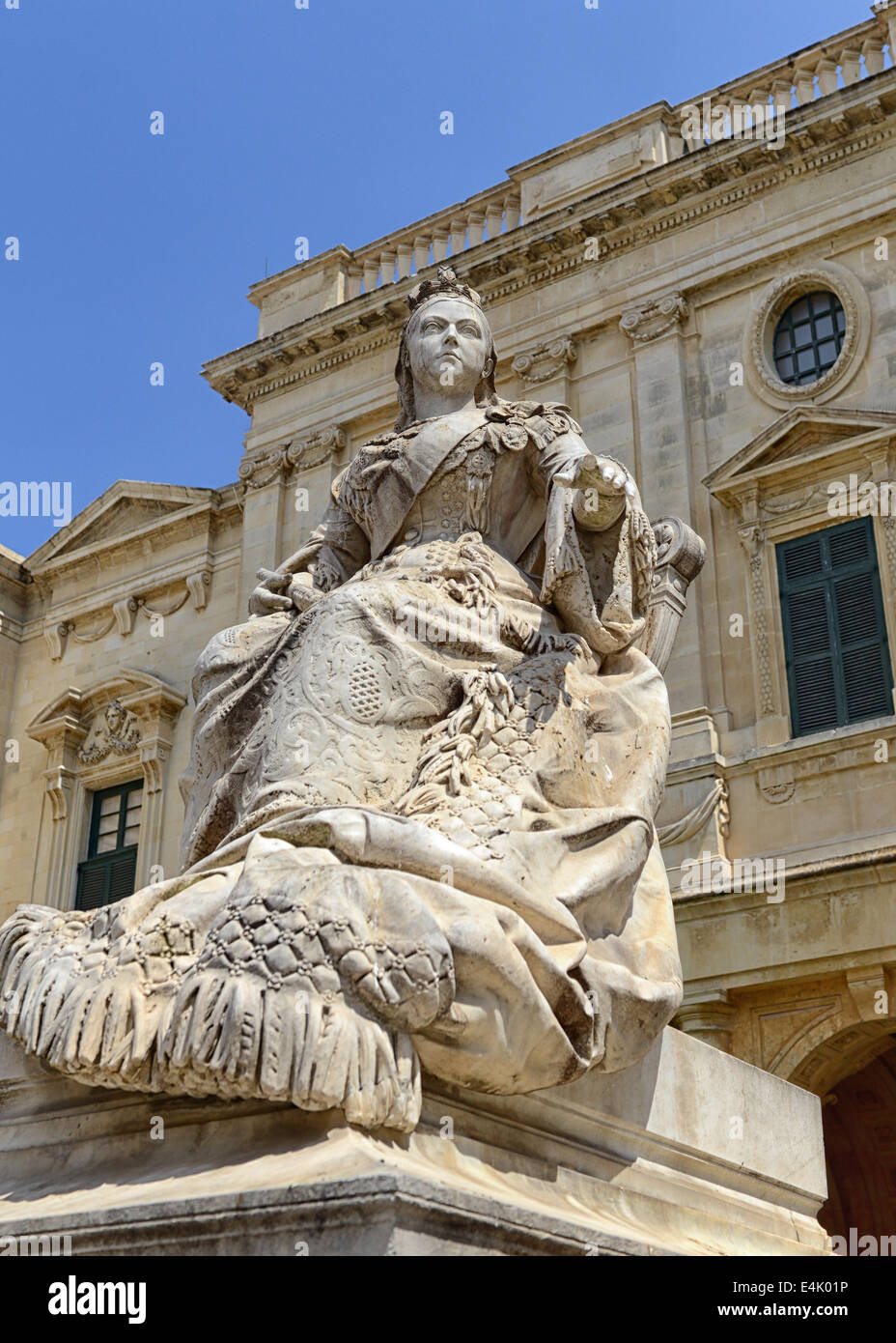 Königin Victoris Statue in Valletta, Malta Stockfoto