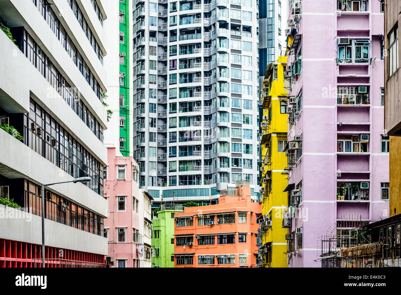 Abstrakt-Gebäude in Hong Kong, China. Stockfoto