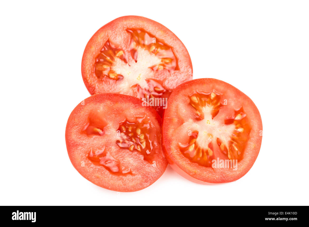 Tomatenscheiben, Tomaten Stockfoto