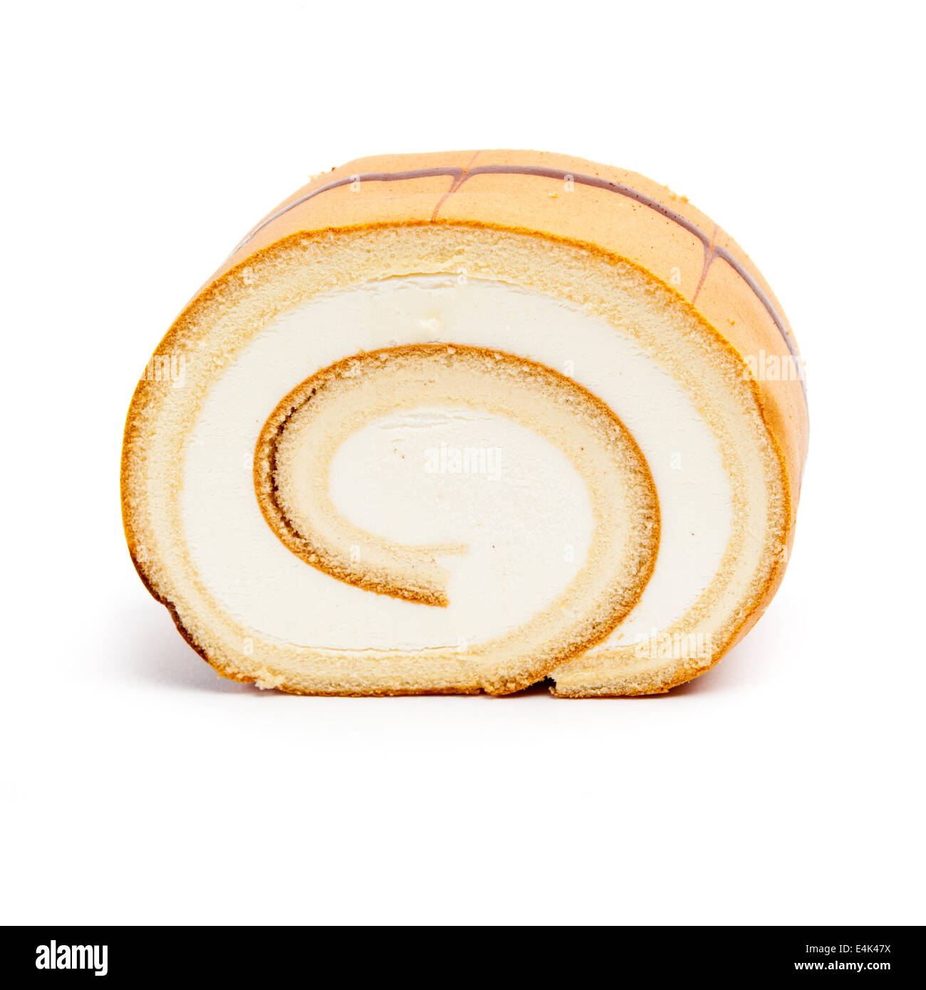 Kuchen. Stück Kuchen auf weißem Hintergrund Stockfoto