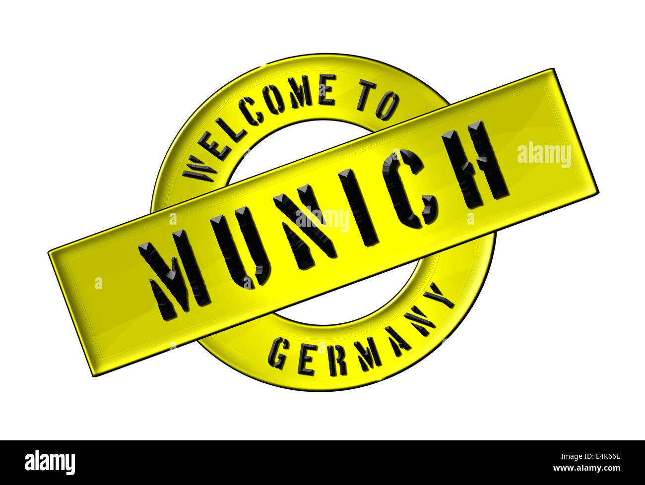 WILLKOMMEN IN MÜNCHEN Stockfoto