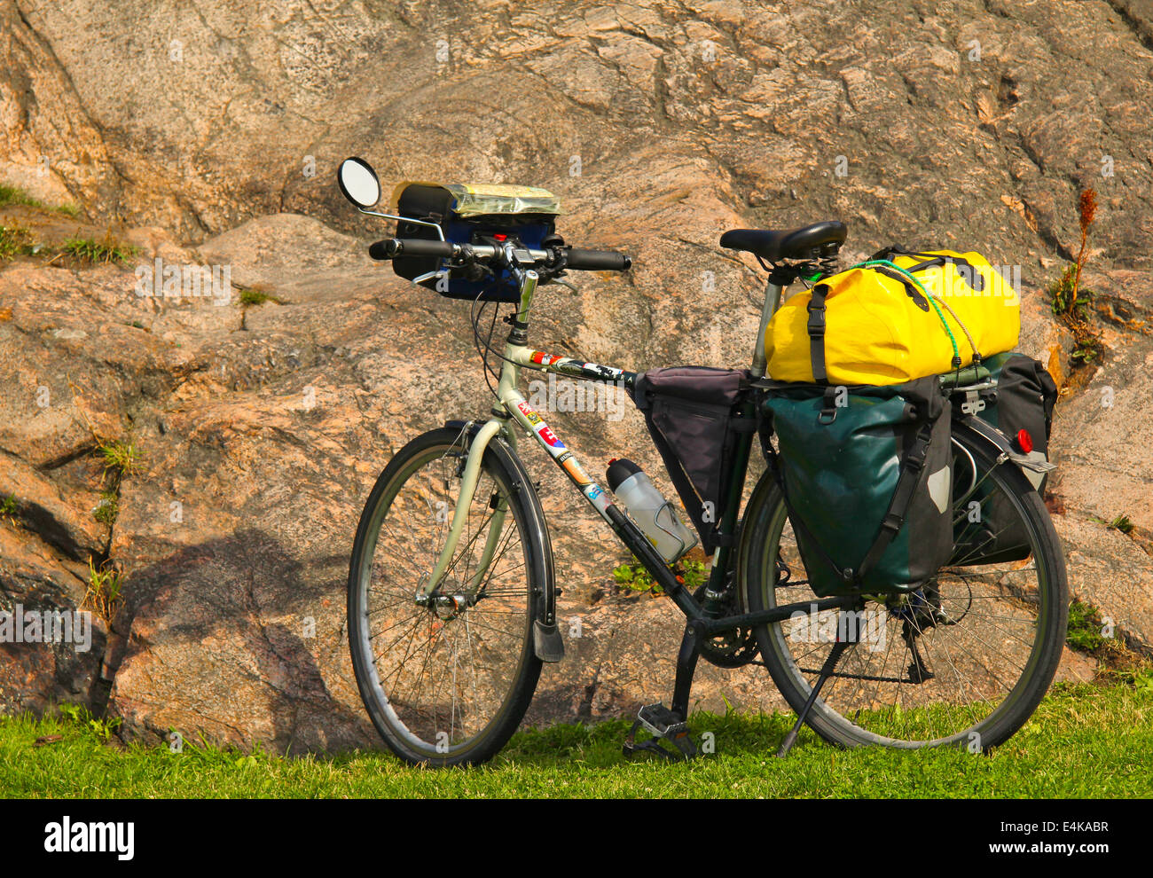 Geladenen Tourenrad Stockfoto