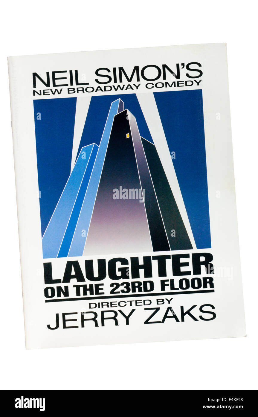 Programm für das Jahr 1993 original Broadway-Produktion von Lachen auf der 23. Etage von Neil Simon an Richard Rodgers Theatre, New York Stockfoto