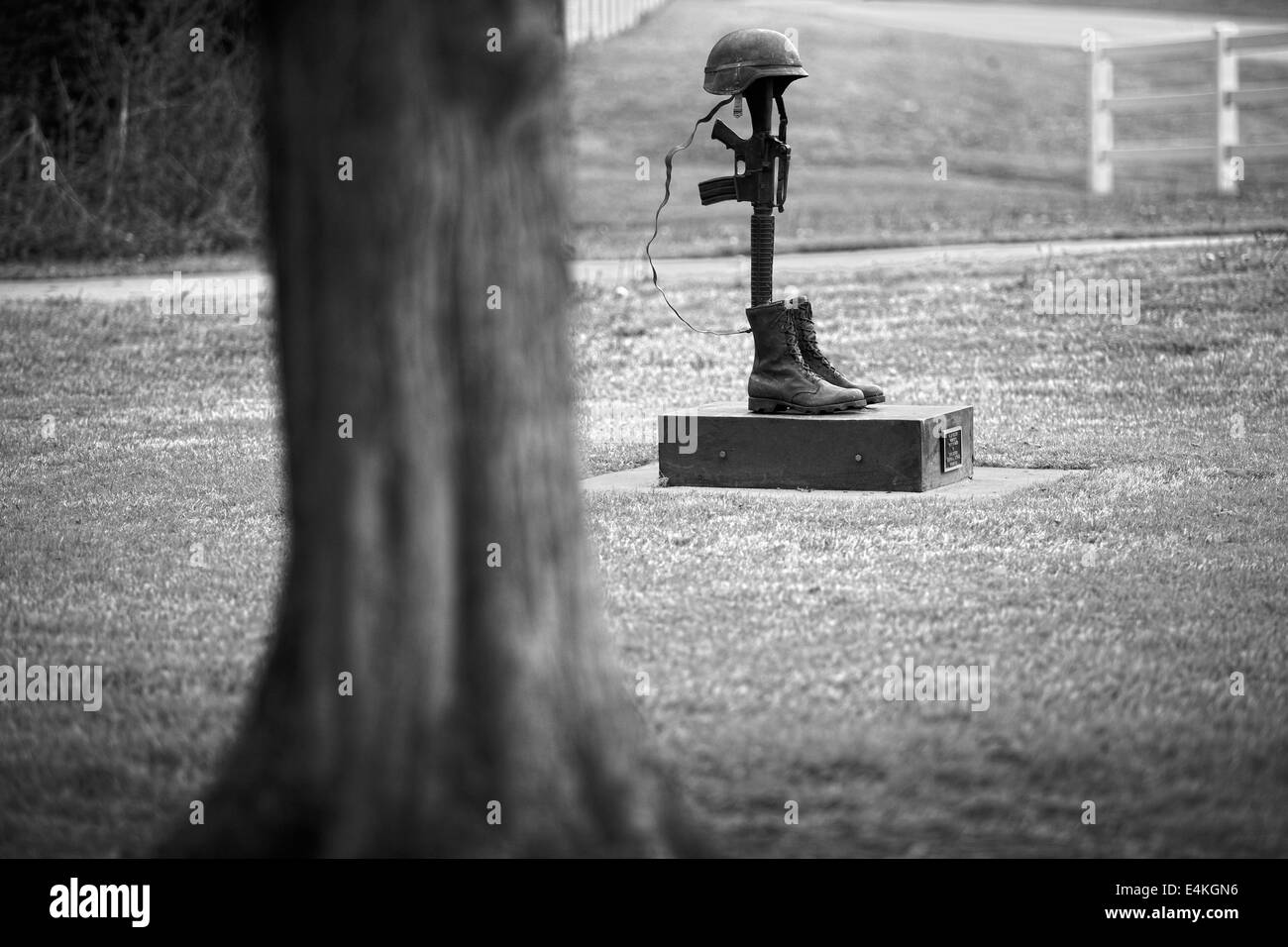 Foto von einem Kriegerdenkmal in Oklahoma Stockfoto